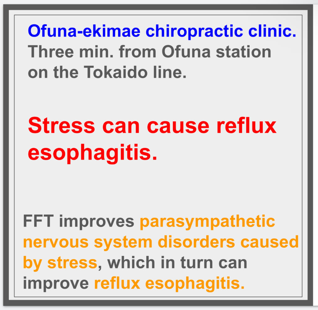 Stress can cause reflux esophagitis. ^^;