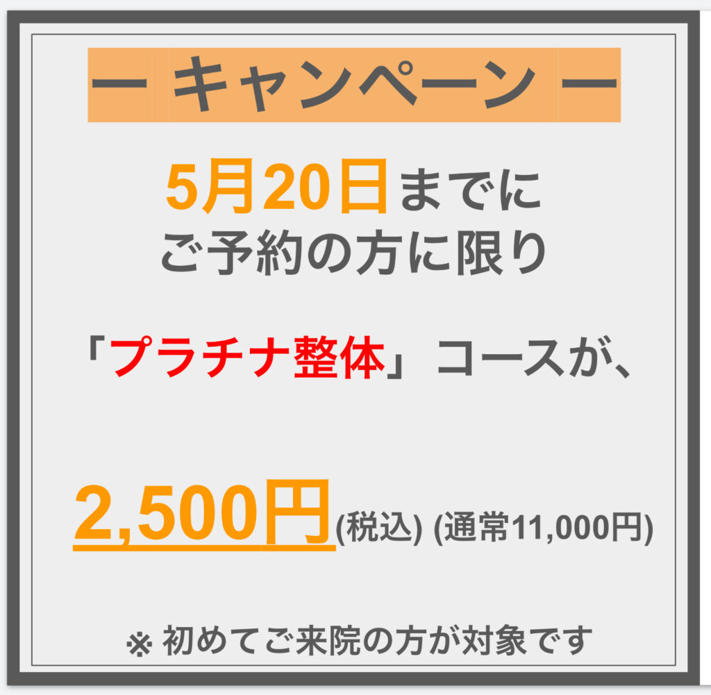 キャンペーン情報（5月20日まで）