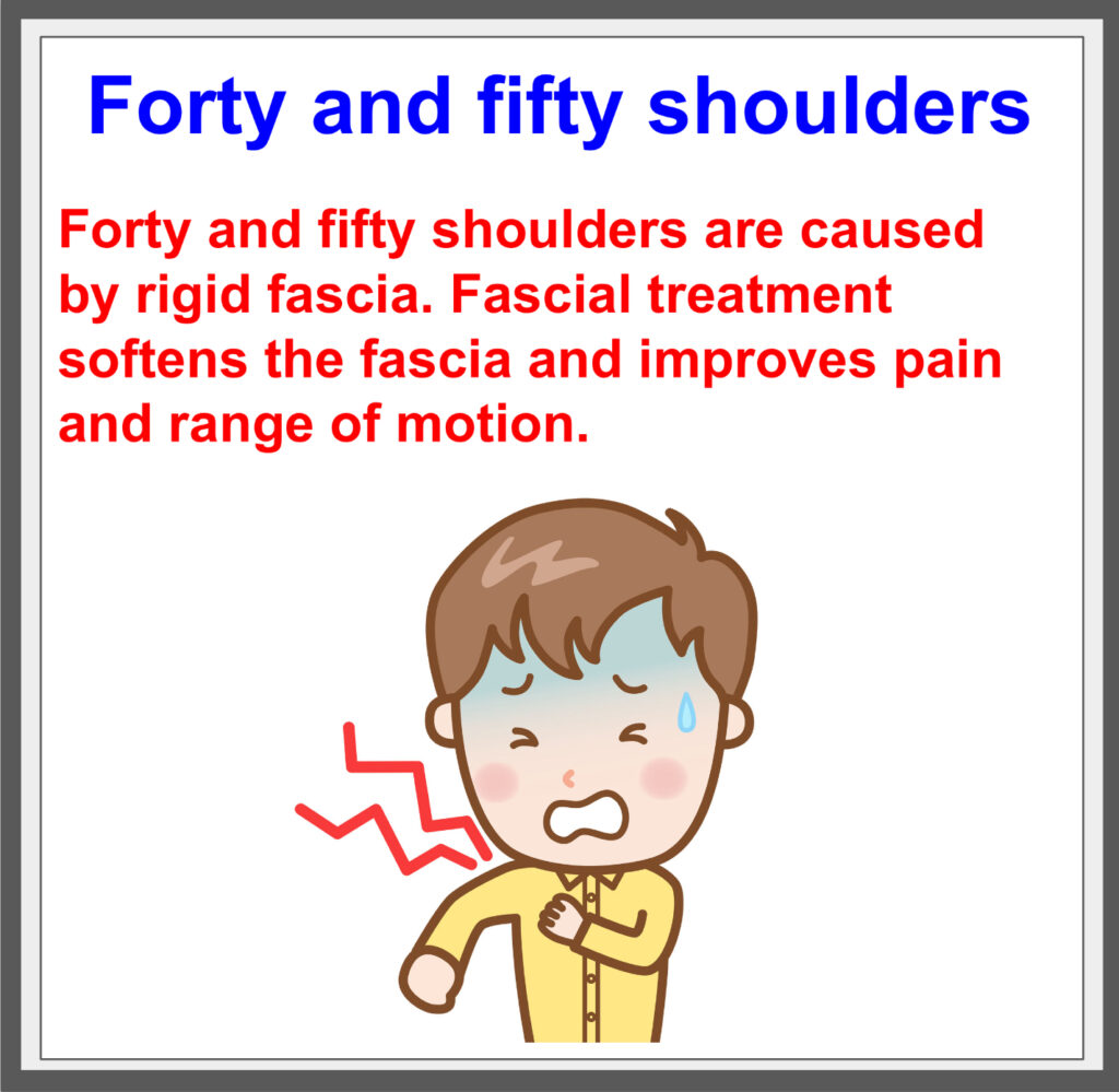 Get rid of the pain of 40/50 shoulder with fascial treatment!