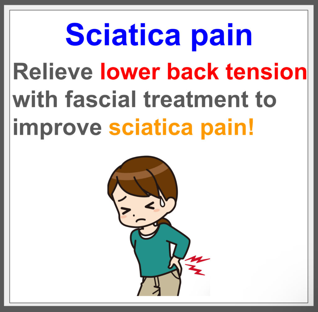 Relieve sciatica pain with fascia treatment. ^^