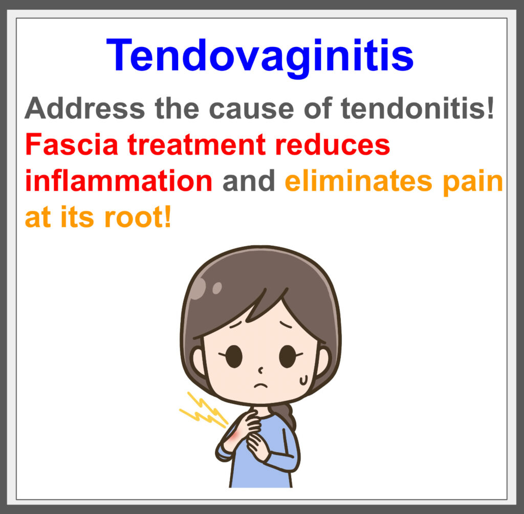 Tendovaginitis resolved with fascial treatment.