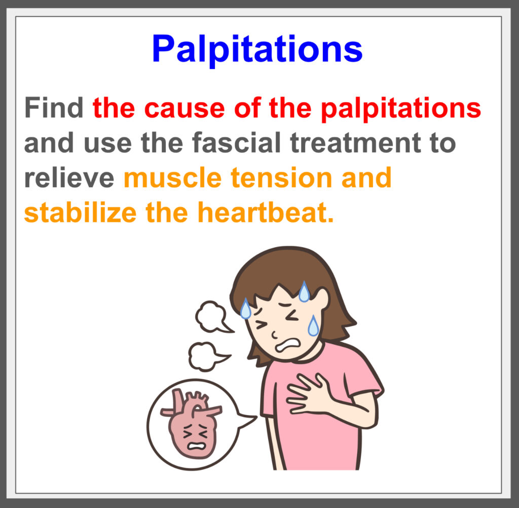 The cause of palpitations is eliminated.