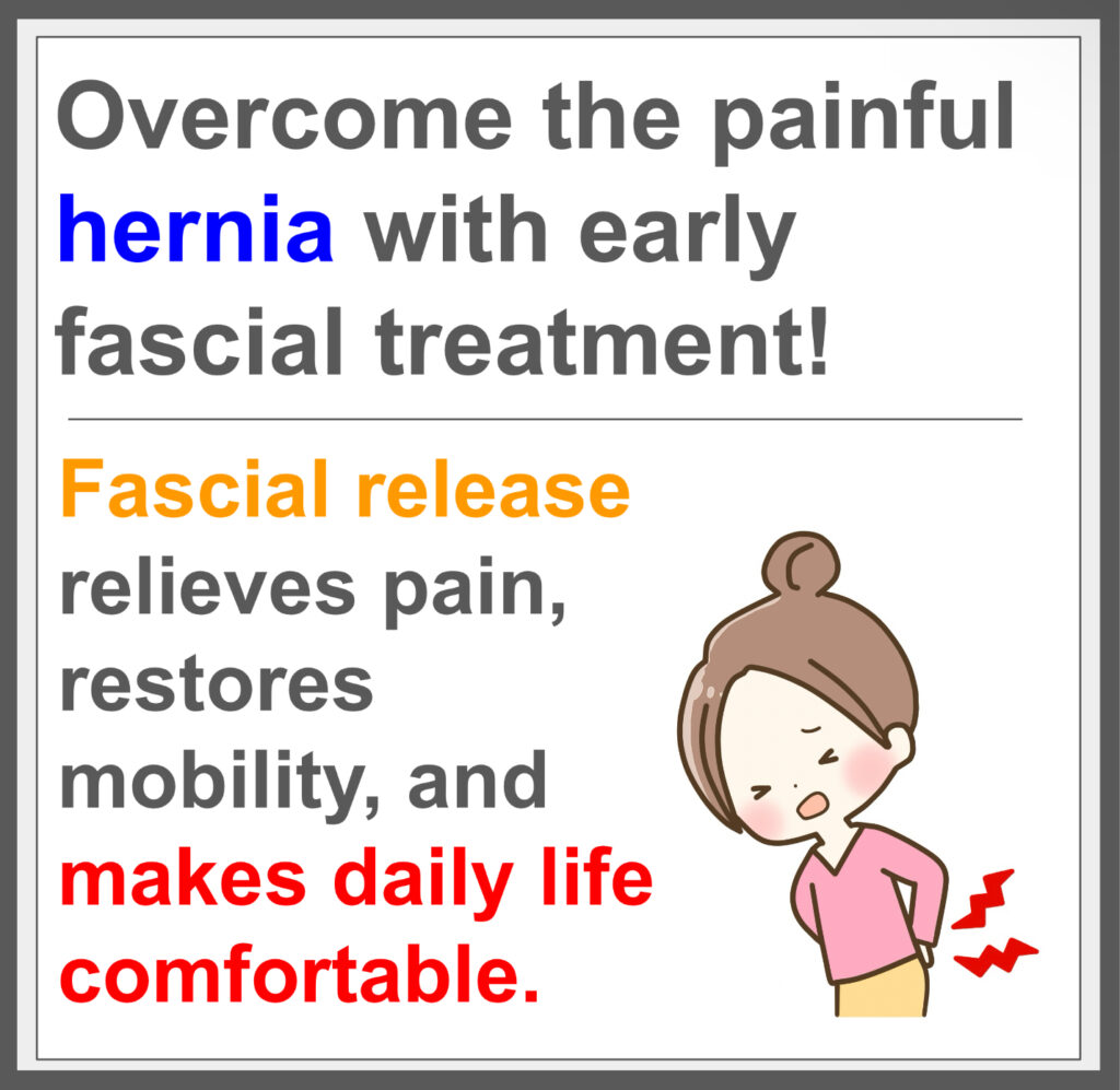 Fascial treatment eliminates the cause of hernias!