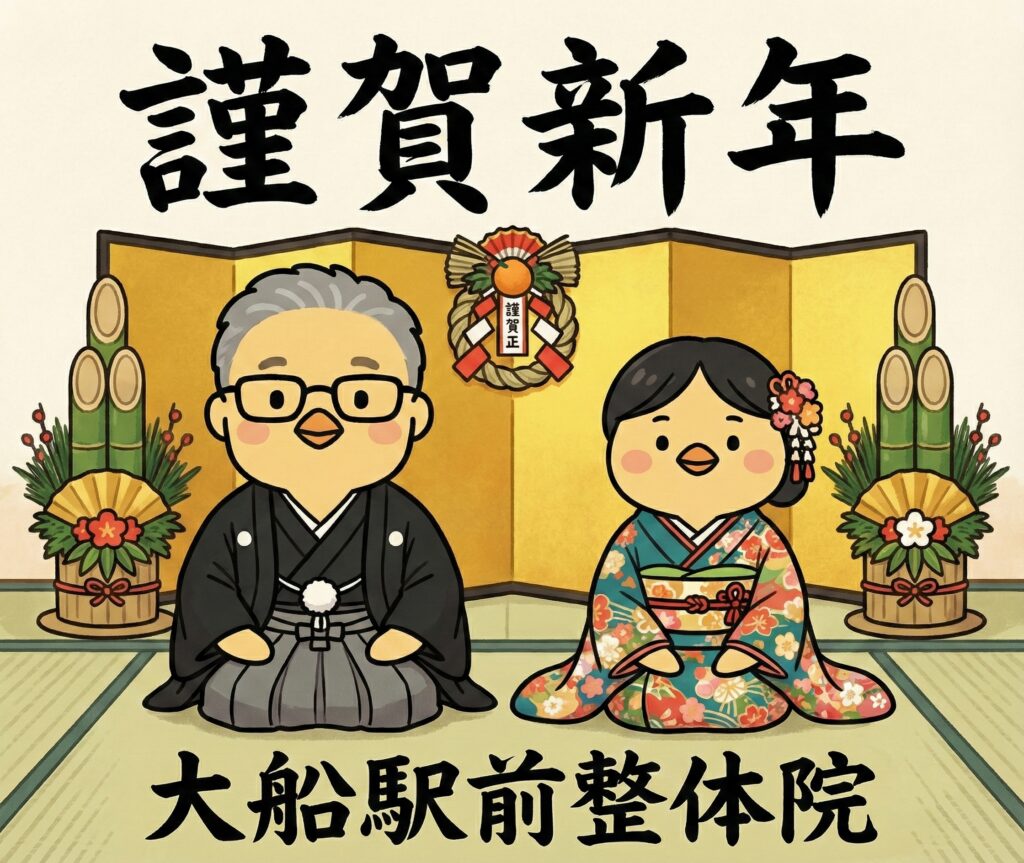 明けましておめでとうございます。大船駅前整体院です。
