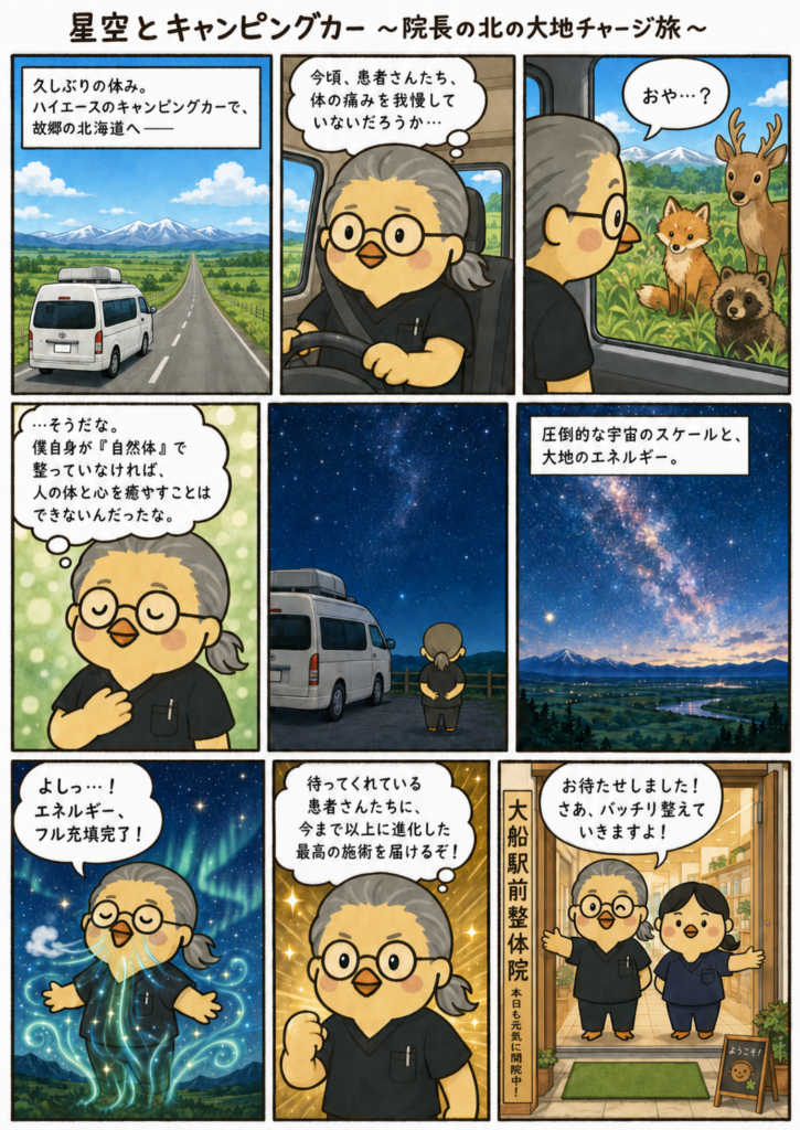 星空とキャンピングカー