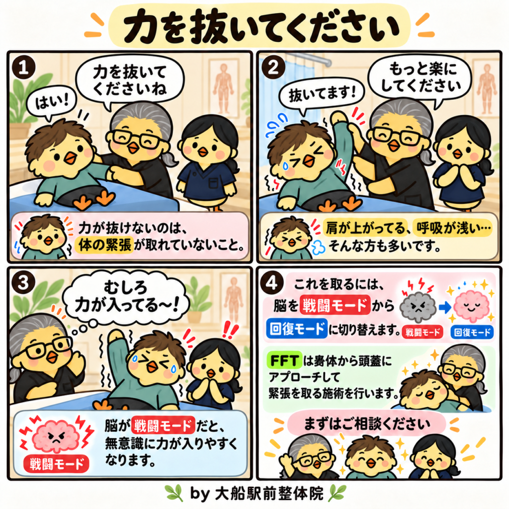 力を抜いてください！😅