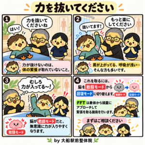 力を抜いてください！😅